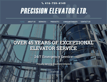 Tablet Screenshot of precisionelevator.ca